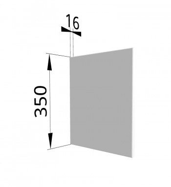 Панель торцевая (для шкафа горизонтального) ПГ Ройс (Белый софт) в Нижнем Ингаше - nizhnij-ingash.mebel54.com | фото