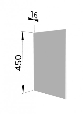 Панель торцевая (для шкафа горизонтального высокого) ВПГ Ройс (Белый софт) в Нижнем Ингаше - nizhnij-ingash.mebel54.com | фото
