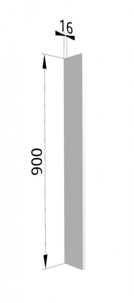 Панель торцевая (для шкафа верхнего торцевого высокого) ВПТ 400 Монца, Ройс (Кварц черный) в Нижнем Ингаше - nizhnij-ingash.mebel54.com | фото