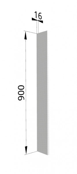 Панель торцевая (для шкафа верхнего торцевого высокого) ВПТ 400 Ройс (Графит софт) в Нижнем Ингаше - nizhnij-ingash.mebel54.com | фото