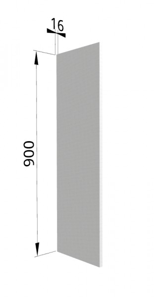 Панель торцевая (для шкафа верхнего высокого) ВП Монца, Ройс (Кварц черный) в Нижнем Ингаше - nizhnij-ingash.mebel54.com | фото