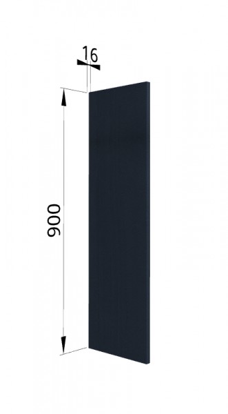 Панель торцевая (для шкафа верхнего высокого) ВП Тито, Гарда (Индиго) в Нижнем Ингаше - nizhnij-ingash.mebel54.com | фото