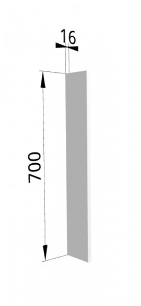 Панель торцевая ПТ 400 Ройс (для шкафа торцевого верхнего) Белый софт в Нижнем Ингаше - nizhnij-ingash.mebel54.com | фото