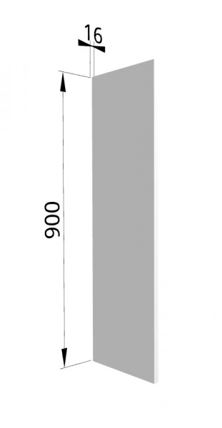 Панель торцевая ВП Ройс (для шкафа верхнего высокого) Белый софт в Нижнем Ингаше - nizhnij-ingash.mebel54.com | фото