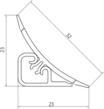 Плинтус LB-23, L=3000мм, черная бронза в Нижнем Ингаше - nizhnij-ingash.mebel54.com | фото