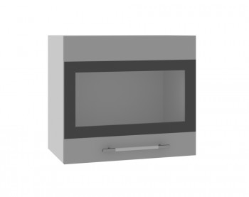 Ройс ВПГСФ 500 Шкаф верхний горизонтальный со стеклом с фотопечатью высокий (Графит софт/корпус Серый) в Нижнем Ингаше - nizhnij-ingash.mebel54.com | фото