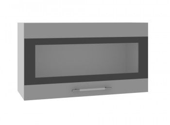 Ройс ВПГСФ 800 Шкаф верхний горизонтальный со стеклом с фотопечатью высокий (Графит софт/корпус Серый) в Нижнем Ингаше - nizhnij-ingash.mebel54.com | фото