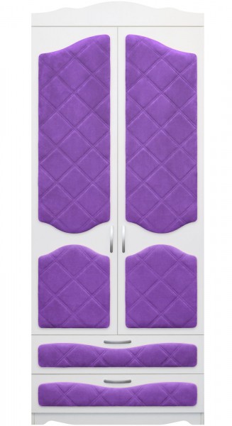 Шкаф 2-х створчатый с ящиками серии Иллюзия 32 Фиолетовый в Нижнем Ингаше - nizhnij-ingash.mebel54.com | фото