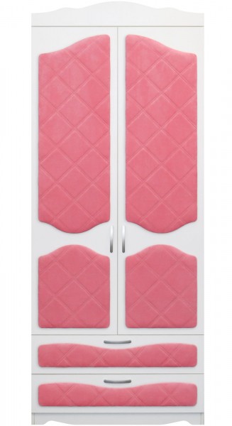 Шкаф 2-х створчатый с ящиками серии Иллюзия 89 Розовый в Нижнем Ингаше - nizhnij-ingash.mebel54.com | фото