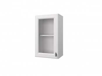 Шкаф 40 с витриной Ева (Белый Софт/Белый) в Нижнем Ингаше - nizhnij-ingash.mebel54.com | фото