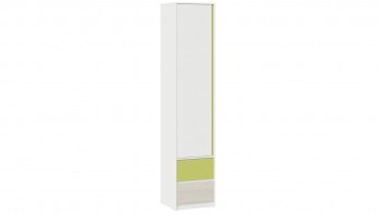 Шкаф для белья комбинированный «Сканди» Дуб Гарден/Белый/Зеленый в Нижнем Ингаше - nizhnij-ingash.mebel54.com | фото