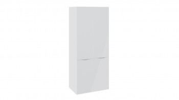 Шкаф для одежды с 2 дверями со стеклом «Глосс» (Белый глянец/Стекло ) в Нижнем Ингаше - nizhnij-ingash.mebel54.com | фото