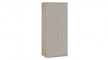 Шкаф для одежды с 2 глухими дверями «Эмбер» Баттл Рок/Серый глянец в Нижнем Ингаше - nizhnij-ingash.mebel54.com | фото