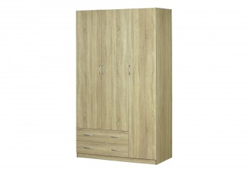 Шкаф для платья и белья 3-х дверный без зеркала Дуб Сонома в Нижнем Ингаше - nizhnij-ingash.mebel54.com | фото
