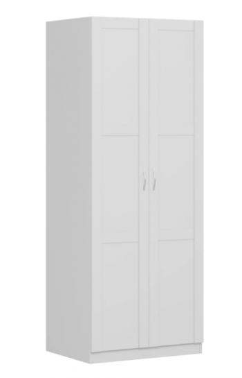 Шкаф двухдверный Пегас сборный белый в Нижнем Ингаше - nizhnij-ingash.mebel54.com | фото