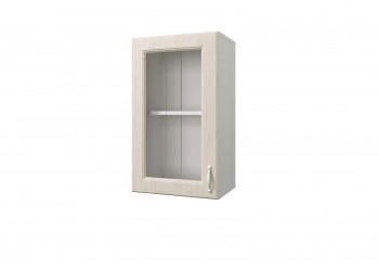 Шкаф с витриной Принцесса (Бежевый/Белый/ширина 400) в Нижнем Ингаше - nizhnij-ingash.mebel54.com | фото