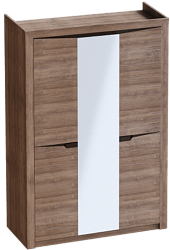 Шкаф трехдверный Соренто Дуб стирлинг/Кофе структурный матовый в Нижнем Ингаше - nizhnij-ingash.mebel54.com | фото