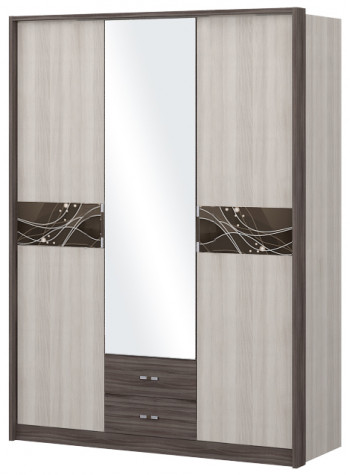 Шкаф трехстворчаты с зеркалом Шк68.1 Николь в Нижнем Ингаше - nizhnij-ingash.mebel54.com | фото