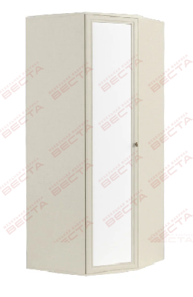 Шкаф угловой МДФ 930 с зеркалом Белый в Нижнем Ингаше - nizhnij-ingash.mebel54.com | фото