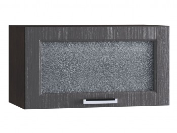 Шкаф верхний горизонтальный со стеклом 600, ШВГС 600 (Клен серый/корпус венге) в Нижнем Ингаше - nizhnij-ingash.mebel54.com | фото