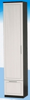 Шкаф высокий с ящиком ДЛЯ ГОСТИНОЙ ШВЯ-450 Венге/Дуб выбеленный в Нижнем Ингаше - nizhnij-ingash.mebel54.com | фото