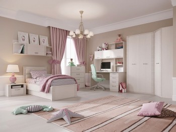 Спальный гарнитур для детской Элана Бодега белая в Нижнем Ингаше - nizhnij-ingash.mebel54.com | фото